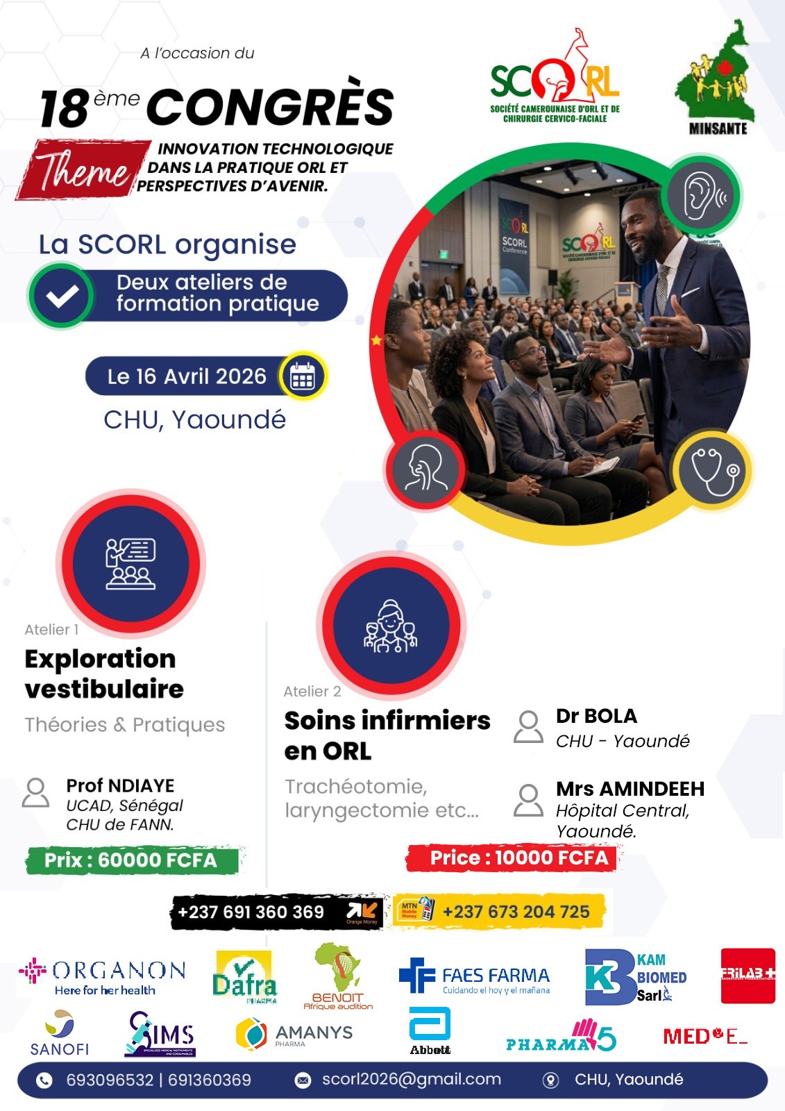18e Congrès SCORL: Innovation technologique dans la pratique ORL et perspectives d’avenir